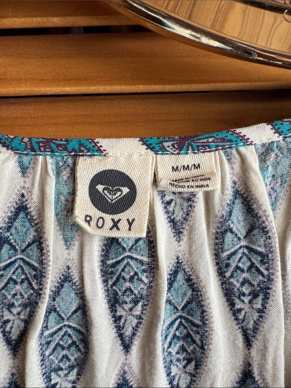 ROXY Blue and White Paisley Boho AWESOME Dress - Picture 2 of 7